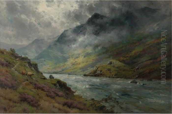 Between The Showers In The West Highlands Oil Painting by Alfred Fontville De Breanski
