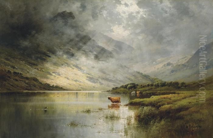 On Loch Etive, Argyll Oil Painting by Alfred Fontville De Breanski