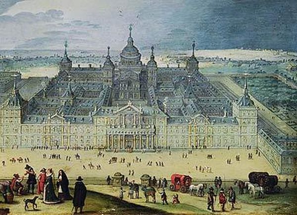 Vista Panoramica Del Monasterio De San Lorenzo De El
 Escorial Oil Painting by Louis de Caullery