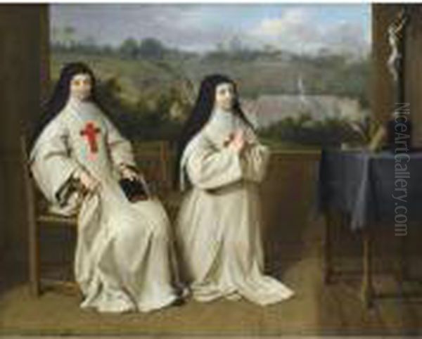 Portrait De Mere Agnes Et Soeur Angelique De L'abbaye De Port Royal
Des Champs Oil Painting by Philippe de Champaigne