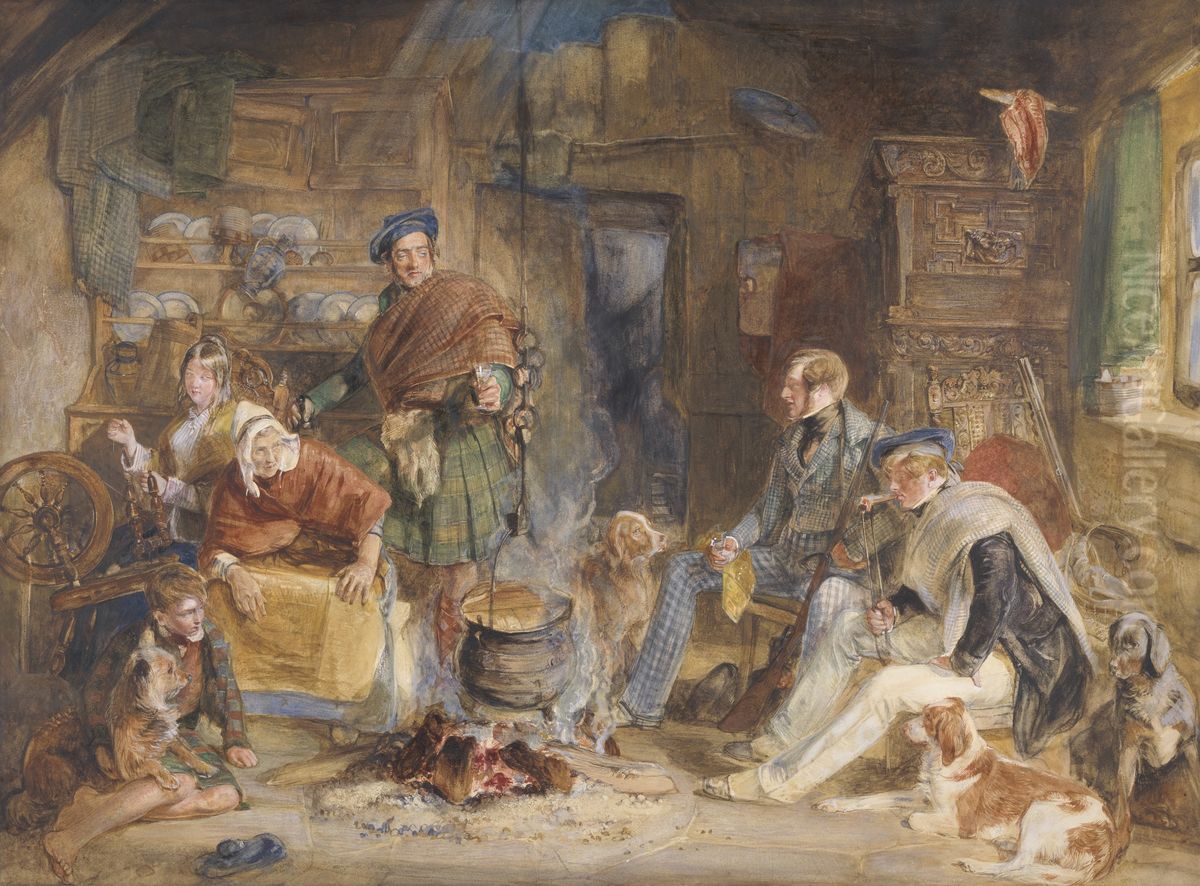 Highland Hospitality Oil Painting by John Frederick Lewis