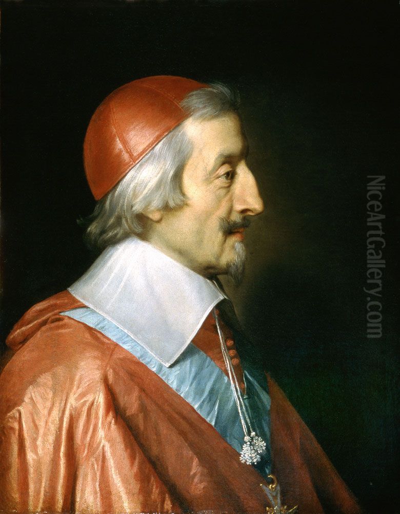Portrait Du Cardinal De Richelieu Oil Painting by Philippe de Champaigne