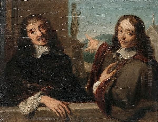 Portrait Of Two Gentlemen, 
Traditionally Identified As Francois Mansard And Claude Perault Oil Painting by Philippe de Champaigne