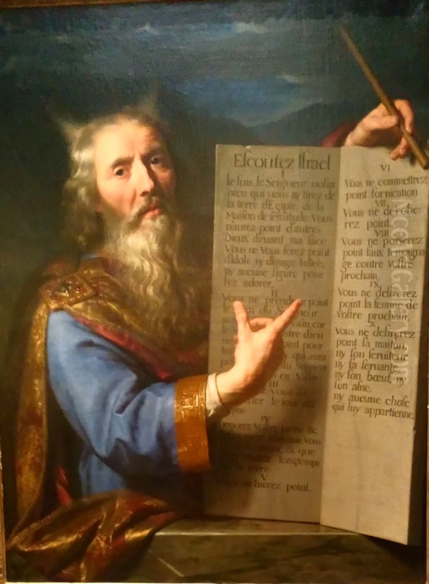 Moses Presenting The Tablets Of The Law Oil Painting by Philippe de Champaigne