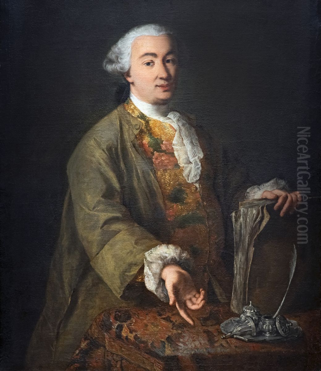 Portrait of Carlo Goldoni Oil Painting by Alessandro Longhi