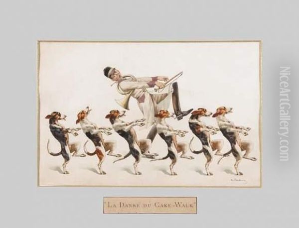 La Danse Du
Cake-walk Oil Painting by Charles Fernand de Condamy