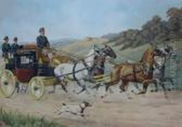 Le Coach Oil Painting by Charles Fernand de Condamy