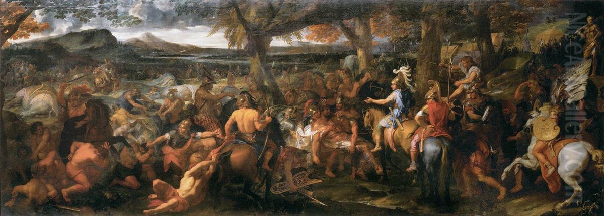 Alexander and Porus Oil Painting by Charles Le Brun