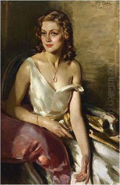 Portrait Of Rai Oil Painting by Wilfred Gabriel De Glehn
