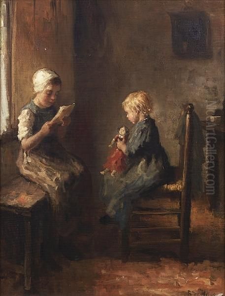 The Sisters Oil Painting by Bernard Johann De Hoog