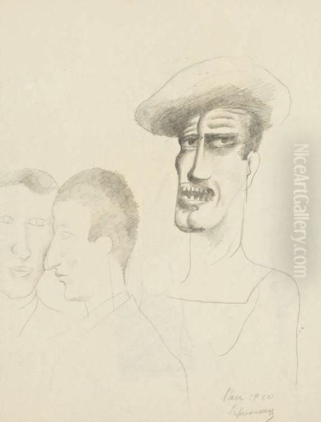 Portraits D'hommes Oil Painting by Roger de La Fresnaye