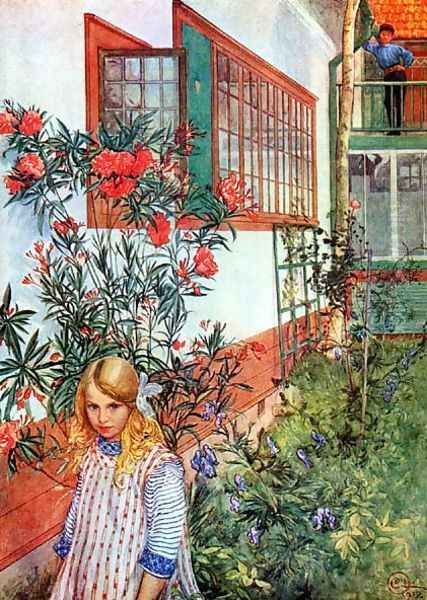 Ingrid W. Oil Painting by Carl Larsson