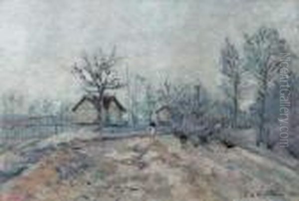 Gelee Blanche En Hiver Oil Painting by Emmanuel De La Villeon