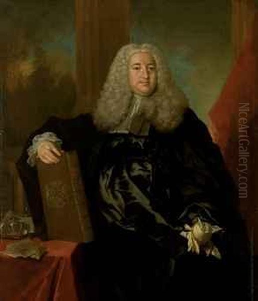 Portrait Presume De Hierosme 
D'argouges De Ranes, Conseiller Du Roi Et Maitre Des Requetes Oil Painting by Nicolas de Largillierre