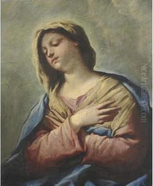 Property From A Private Collection, New York
 

 
 
 

 
 The Virgin Annunciate Oil Painting by Paolo di Matteis