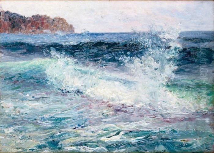 La Vague Bleue Oil Painting by Francois Richard De Montholon