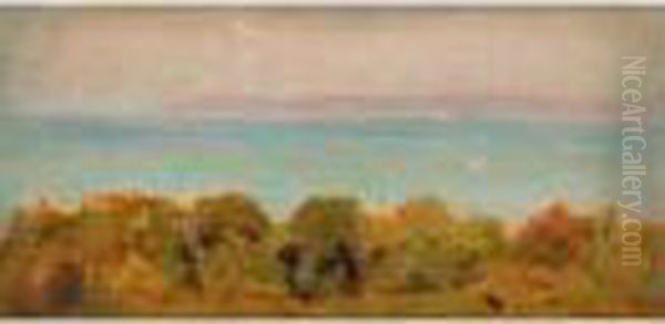 Marina Napoletana All'alba Oil Painting by Giuseppe de Nittis