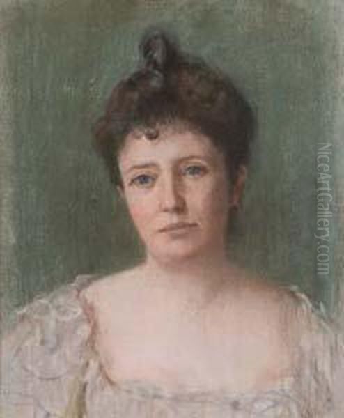 Madame Heriet Oil Painting by Giuseppe de Nittis