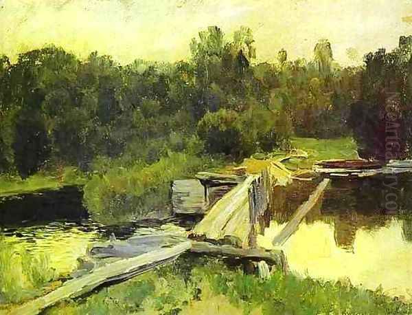 By the whirlpool Study 1892 Oil Painting by Isaak Ilyich Levitan