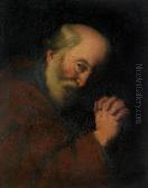 Le Repentir De Saint Pierre Oil Painting by Jusepe de Ribera
