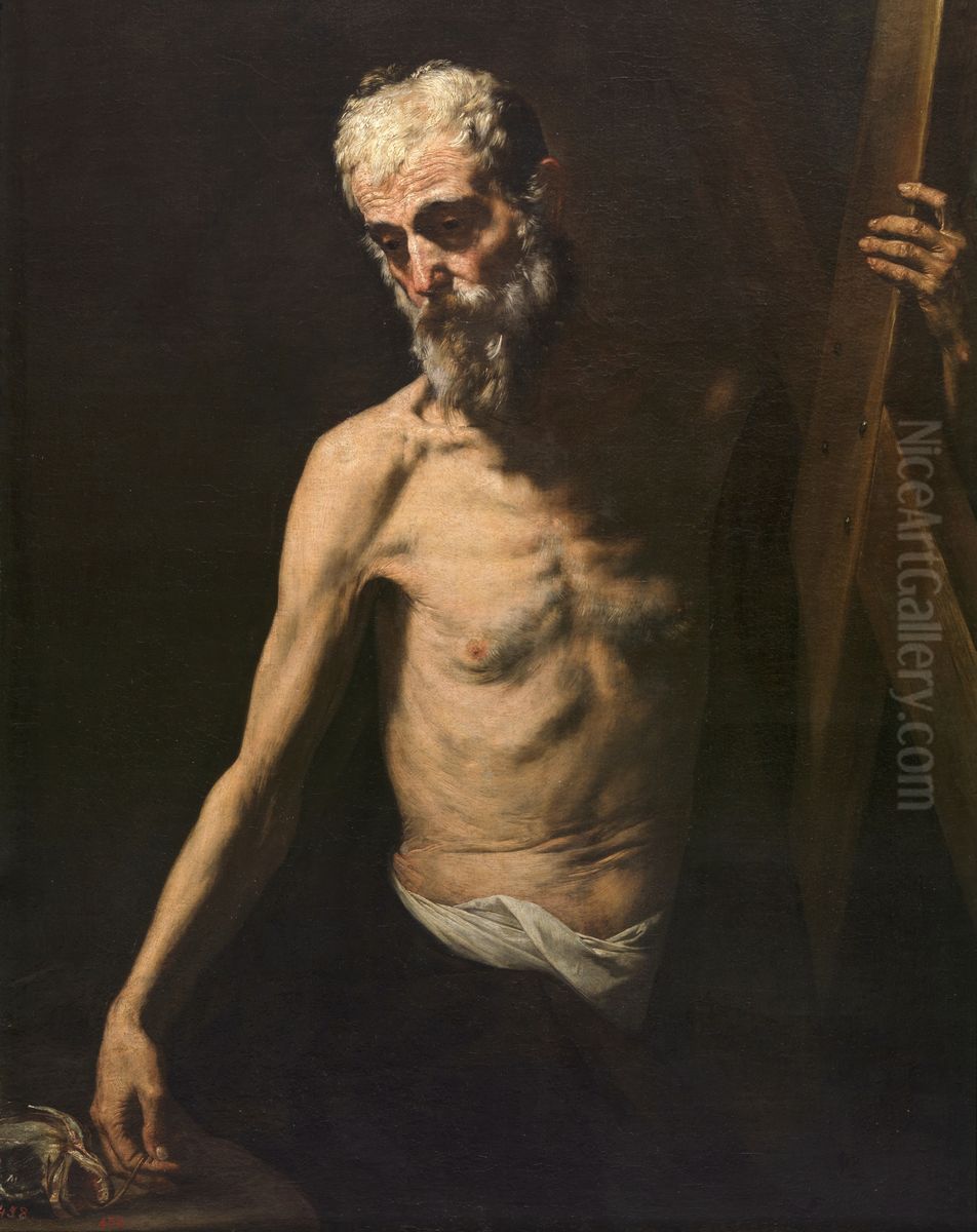 San Andres Oil Painting by Jusepe de Ribera