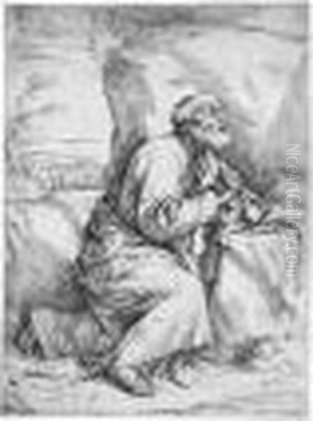 The Penitence Of St Peter; And 
St Jerome Hearing The Trumpet Of The Last Judgement (brown 6; And 4) Oil Painting by Jusepe de Ribera