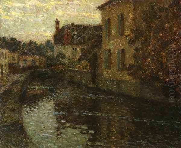 Grey Gables Oil Painting by Henri Eugene Augustin Le Sidaner