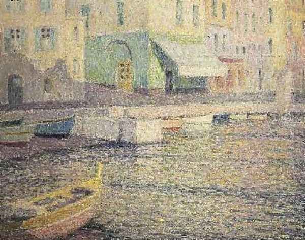 Port at Villefranche Sur Mer Oil Painting by Henri Eugene Augustin Le Sidaner