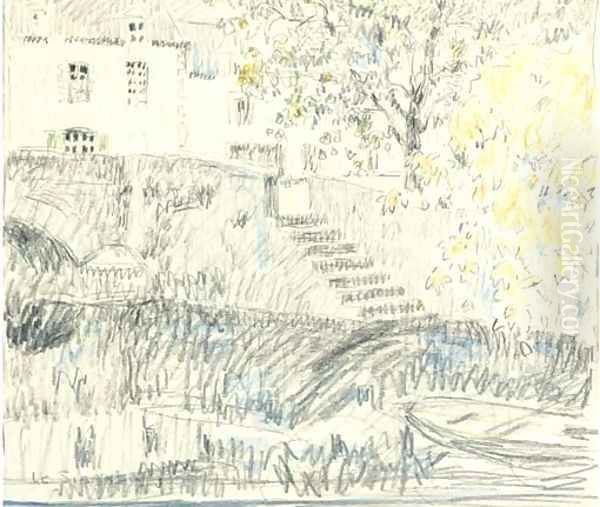 Etude pour l'automne dore, Quimperle Oil Painting by Henri Eugene Augustin Le Sidaner