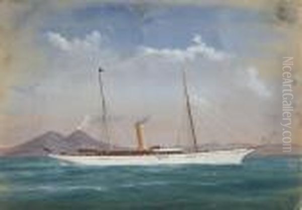 The Steam Yacht 
Doris Oil Painting by Antonio de Simone