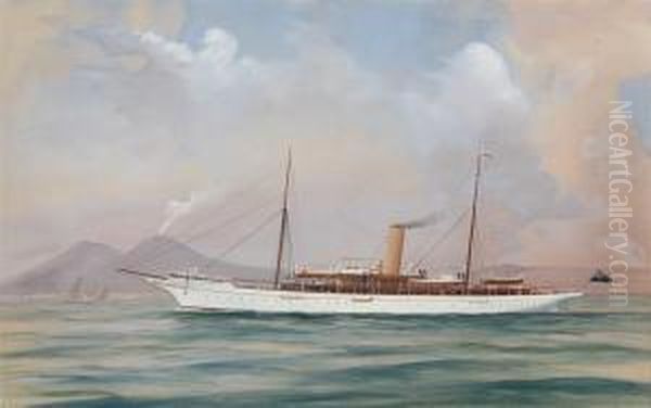The Steam Yacht 
Alberta Oil Painting by Antonio de Simone