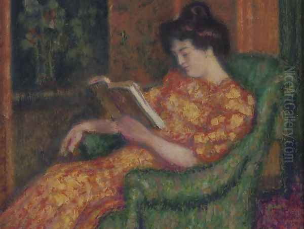 Femme &agrave; la Lecture Oil Painting by Georges Lemmen
