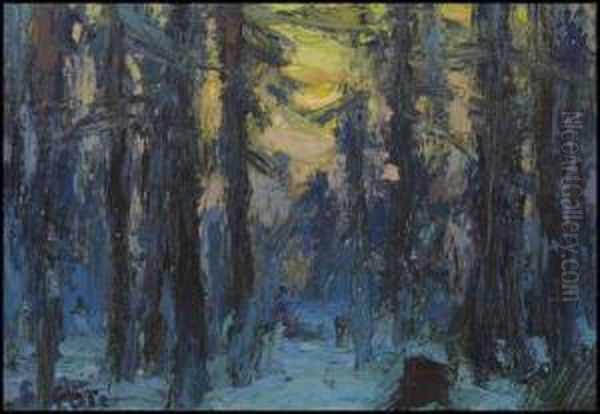 Winter Forest Oil Painting by Marc Aurele de Roy Suzor-Cote