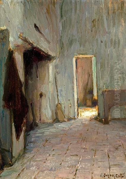 Interieur En Anjou France Oil Painting by Marc Aurele de Roy Suzor-Cote