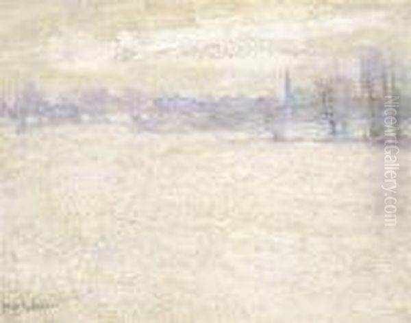 Winter Oil Painting by Marc Aurele de Roy Suzor-Cote