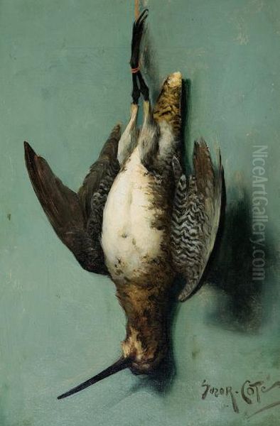 Menu Gibier Oil Painting by Marc Aurele de Roy Suzor-Cote