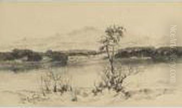 Arthabaska Landscape Oil Painting by Marc Aurele de Roy Suzor-Cote