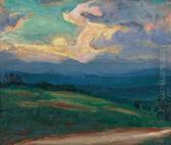 Blue Ridge Mountains, Virginia Oil Painting by Marc Aurele de Roy Suzor-Cote