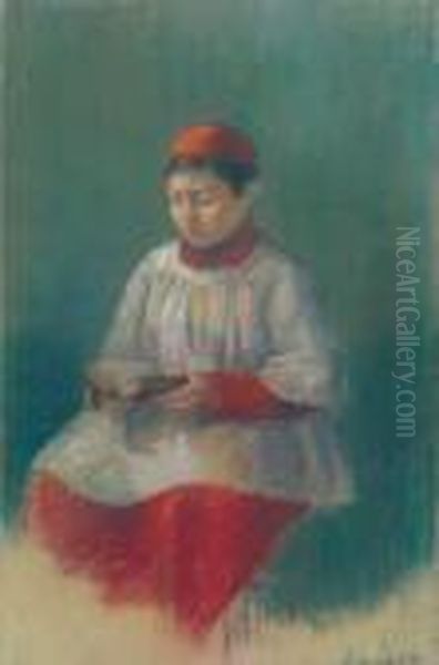 Young Choir Boy Oil Painting by Marc Aurele de Roy Suzor-Cote