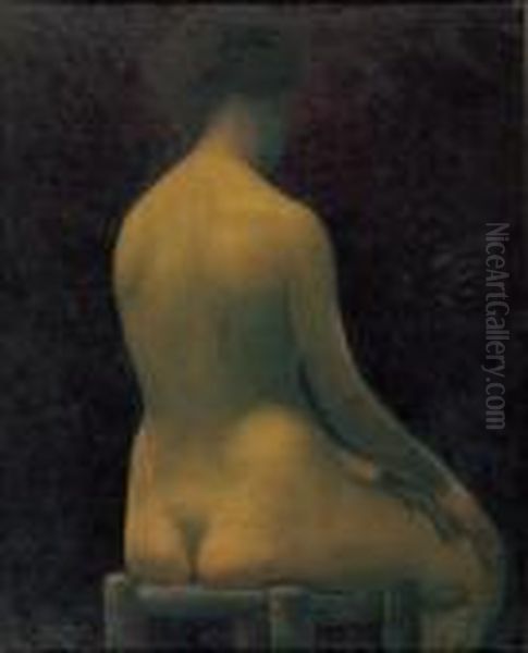Portrait Of A Nude Oil Painting by Marc Aurele de Roy Suzor-Cote