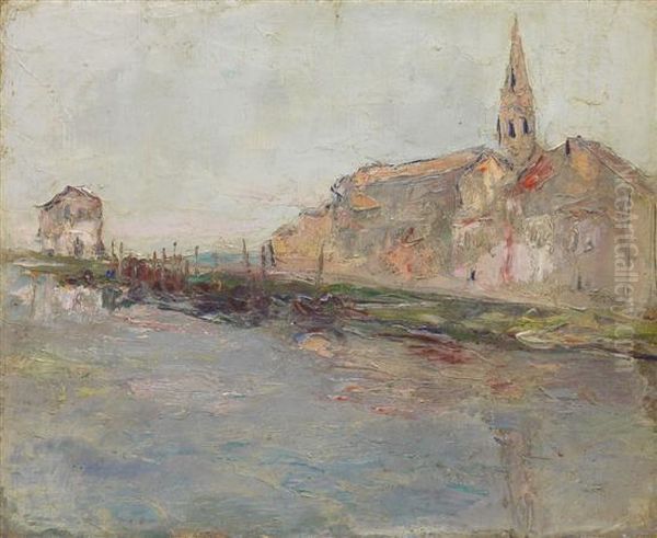 Les Martigues Oil Painting by Vladimir De Terlikowski