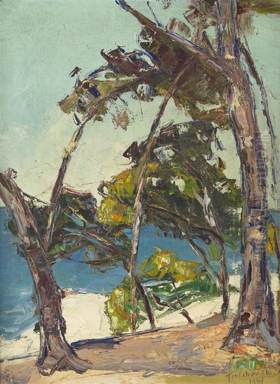 Paysage D Afrique Oil Painting by Vladimir De Terlikowski