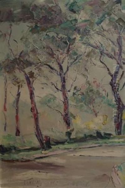 Route Oil Painting by Vladimir De Terlikowski