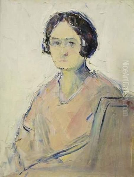 Femme Oil Painting by Vladimir De Terlikowski