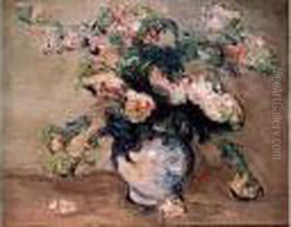 Roses (1920) Oil Painting by Vladimir De Terlikowski