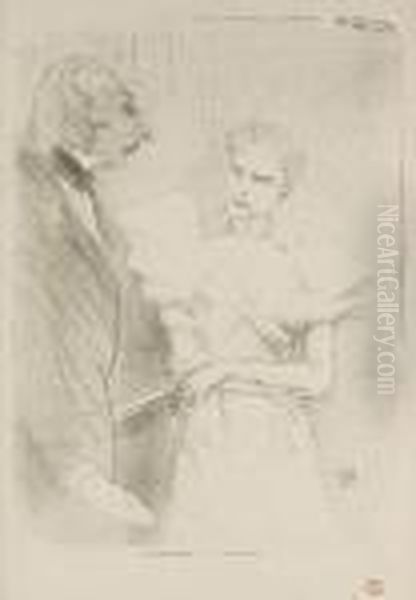 Brandes Et Leloir, Dans Cabotins Oil Painting by Henri De Toulouse-Lautrec