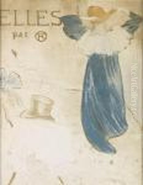 Frontispice Pour Elles Oil Painting by Henri De Toulouse-Lautrec