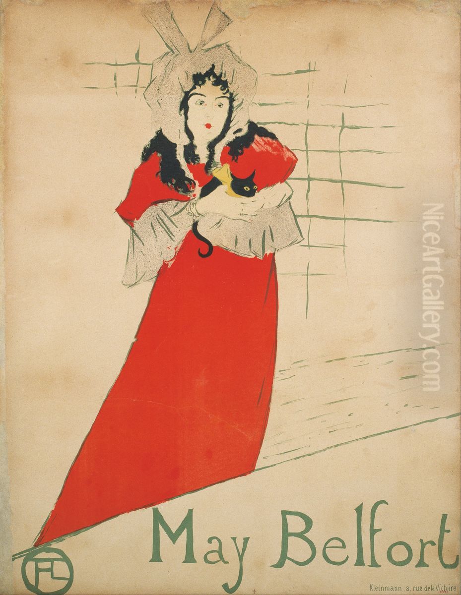 May Belfort Oil Painting by Henri De Toulouse-Lautrec
