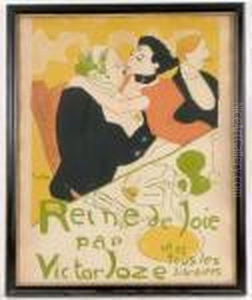Reine De Joie Par Victor Joze, 
Chez Yous Les Libraries Oil Painting by Henri De Toulouse-Lautrec