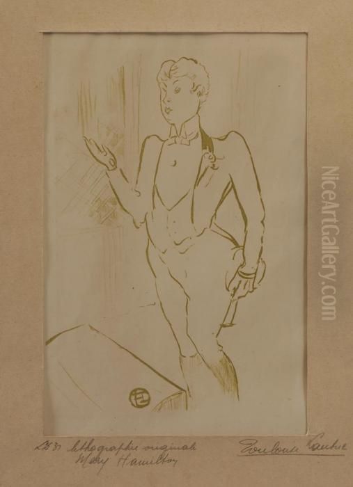 Mary Hamilton From Oil Painting by Henri De Toulouse-Lautrec